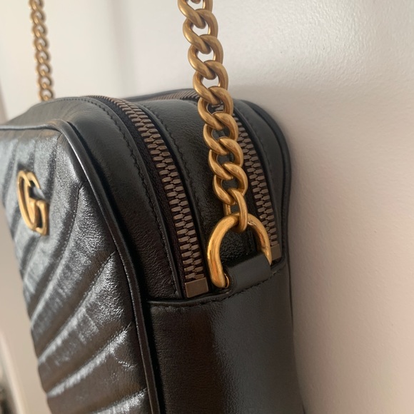 Gucci Matassè Tall Crossbody Bag Black w/ Chain - Picture 6 of 8